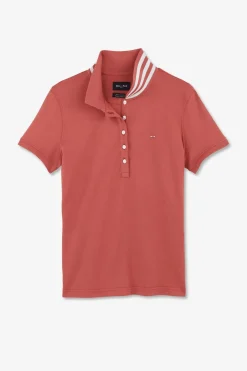 Polo Brique Manches Courtes En Coton Pima