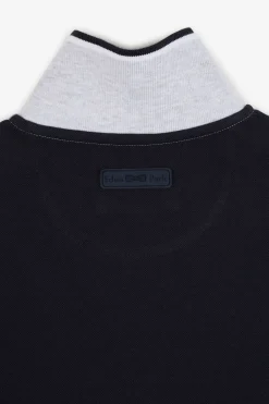 Polo Colorblock Bleu A Manches Courtes