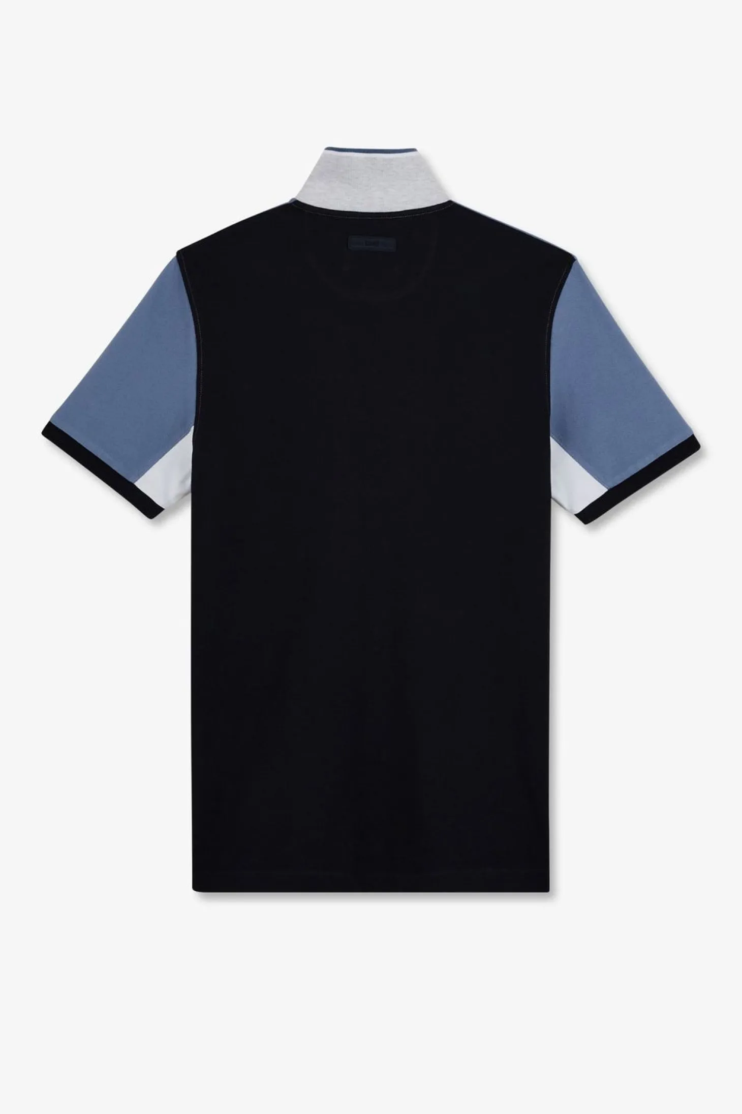 Polo Colorblock Bleu A Manches Courtes