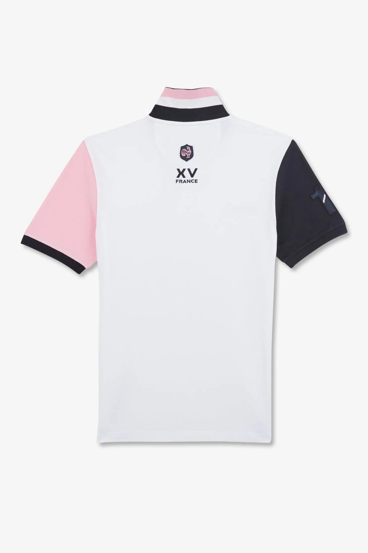 Polo Colorblock Rose En Coton Pique A Broderie Xv De France