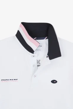 Polo Colorblock Rose En Coton Pique A Broderie Xv De France