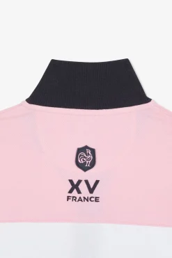 Polo Colorblock Rose En Coton Pique A Broderie Xv De France