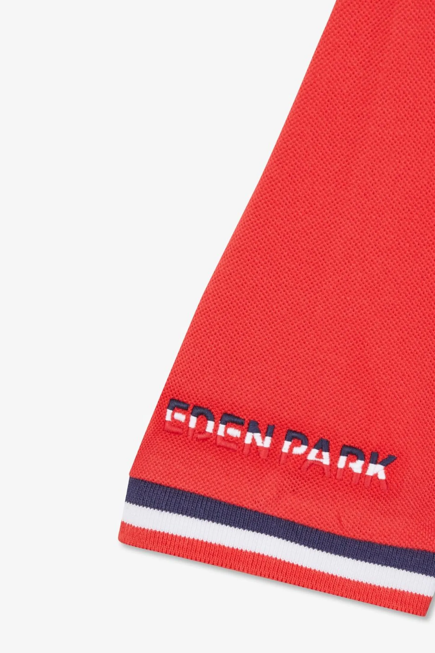 Polo Colorblock Rouge En Coton Pique A Broderie Xv De France