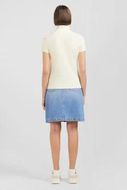 Polo Ecru Manches Courtes En Coton Pima