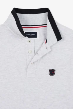 Polo Gris Chine Manches Courtes