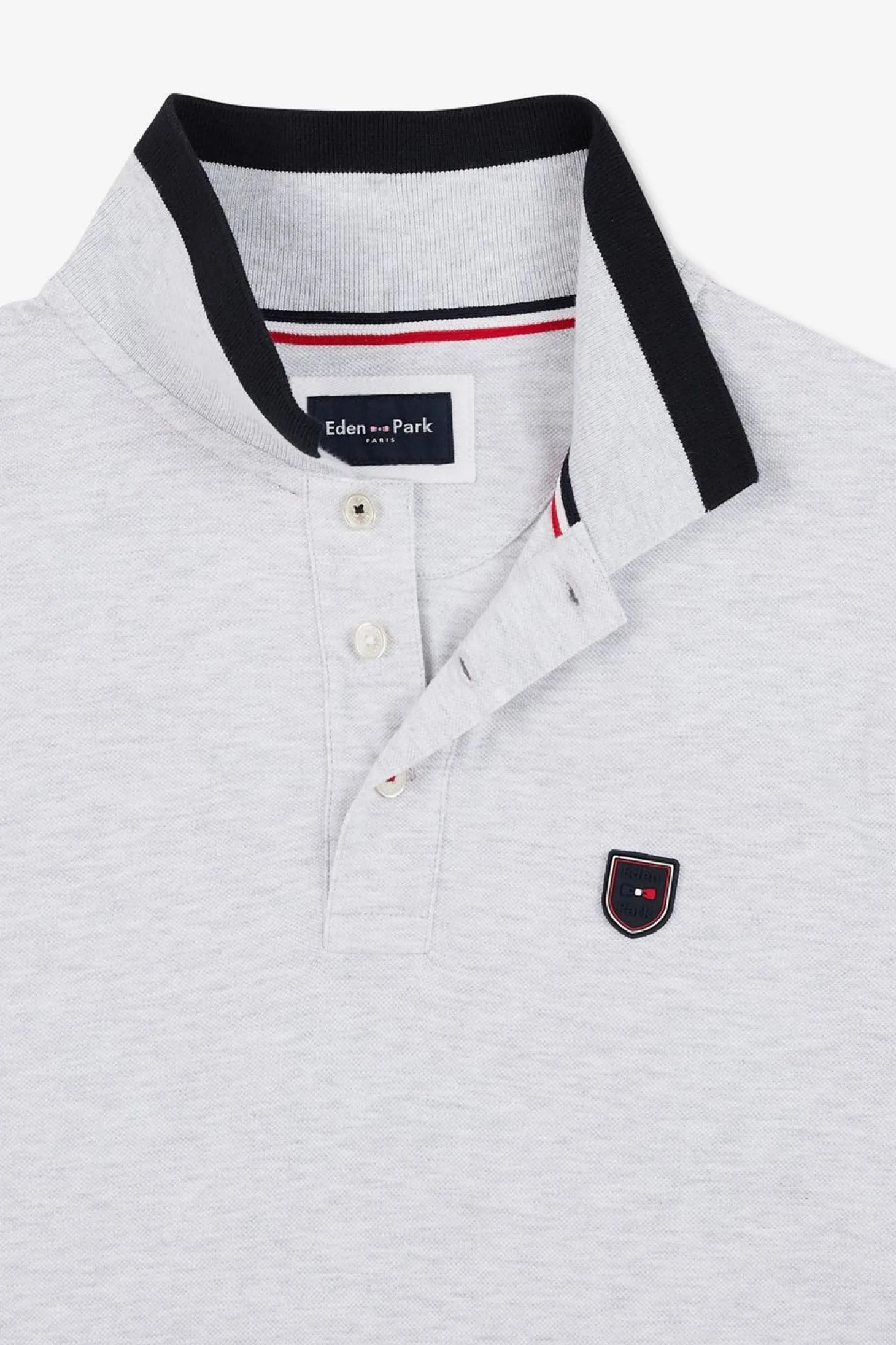 Polo Gris Chine Manches Courtes