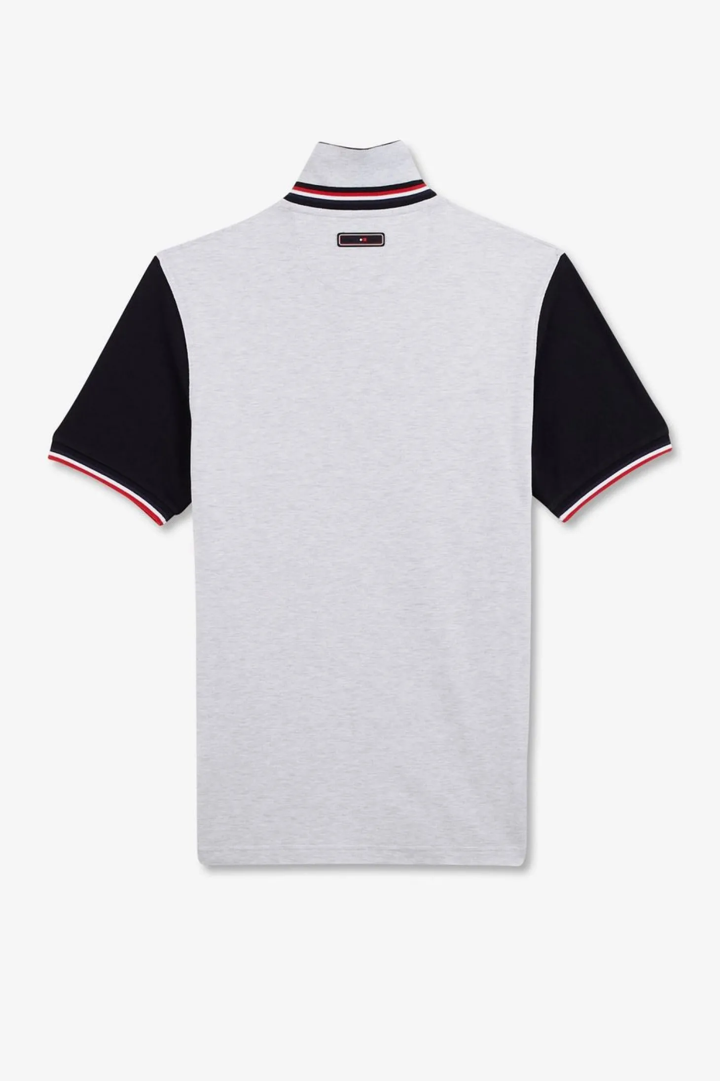 Polo Gris Colorblock Manches Courtes