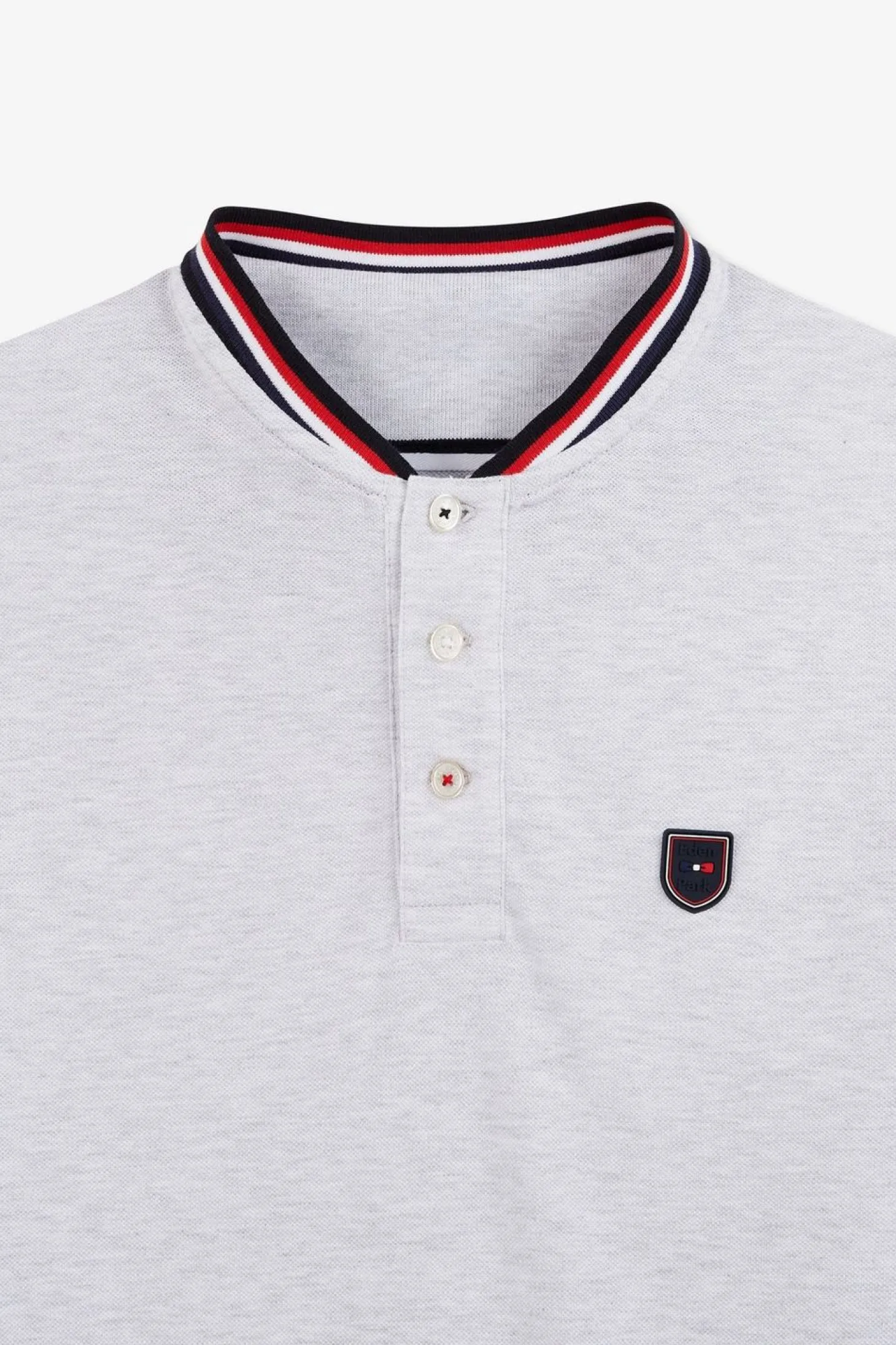 Polo Gris Colorblock Manches Courtes