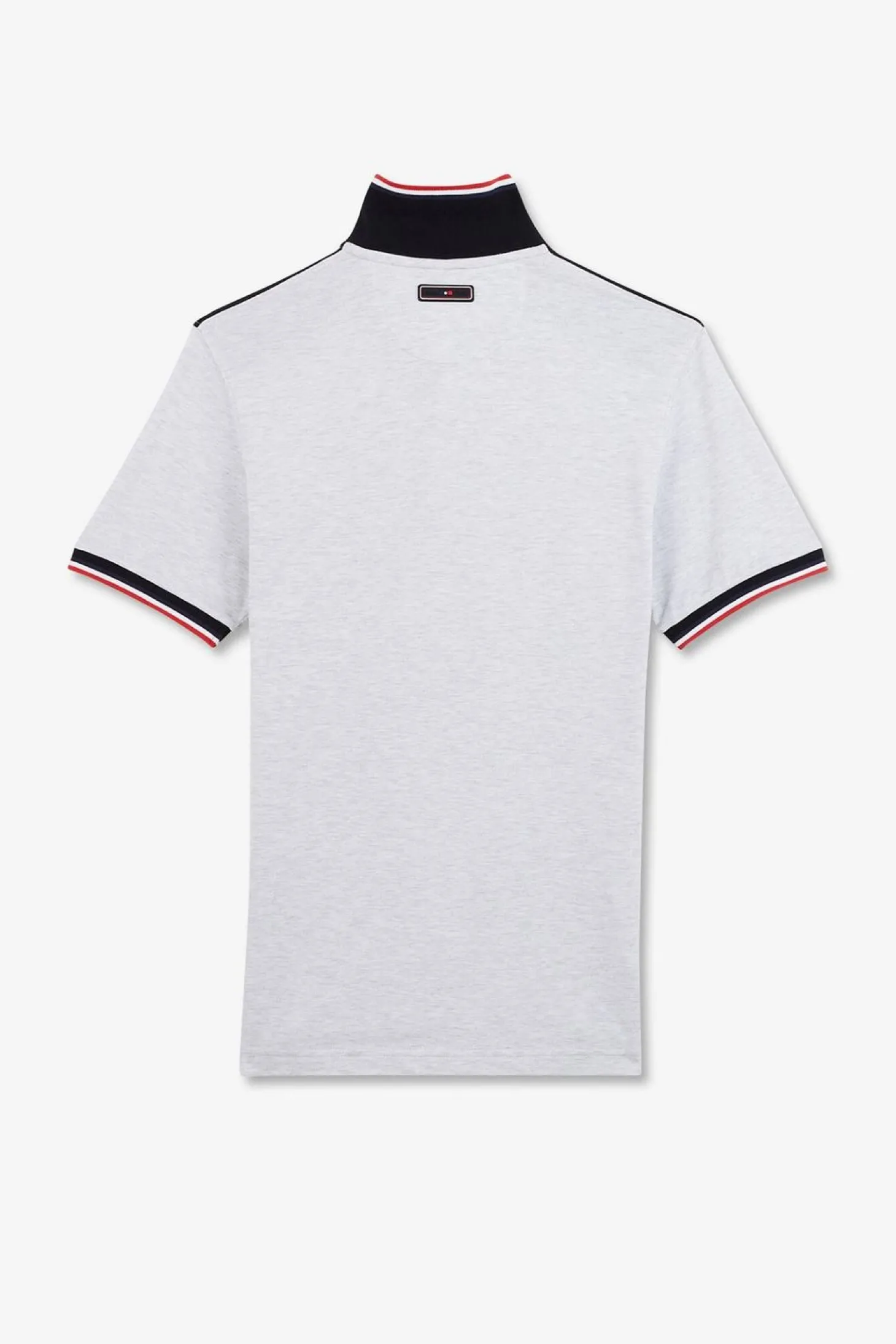 Polo Gris Colorblock Manches Courtes