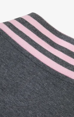Polo Gris En Coton Pima Avec Details Contrastes