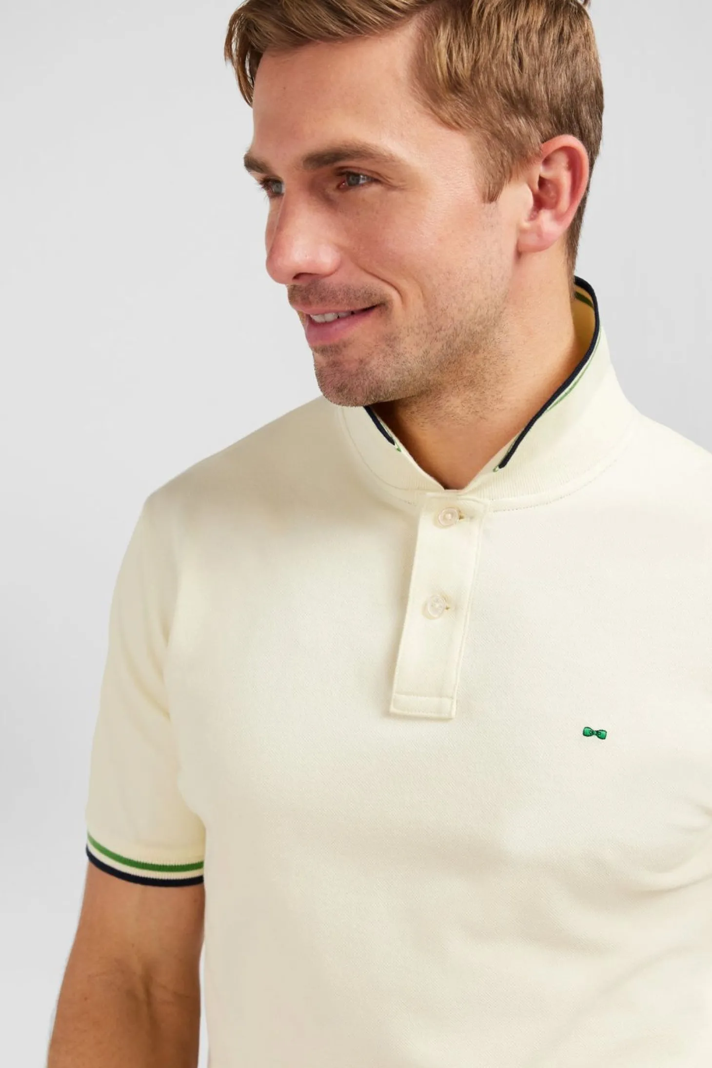 Polo Jaune Clair En Coton Pima