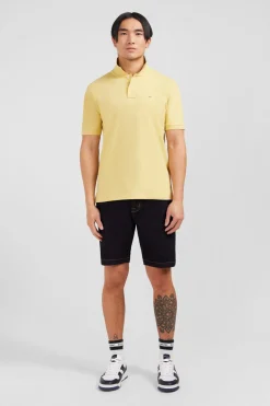 Polo Jaune Uni A Manches Courtes