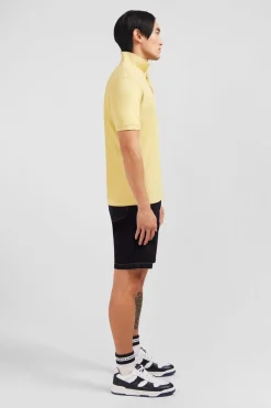 Polo Jaune Uni A Manches Courtes