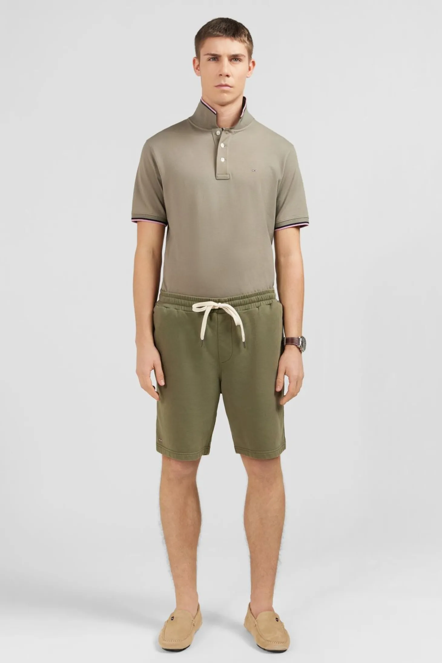 Polo Kaki En Coton Pima