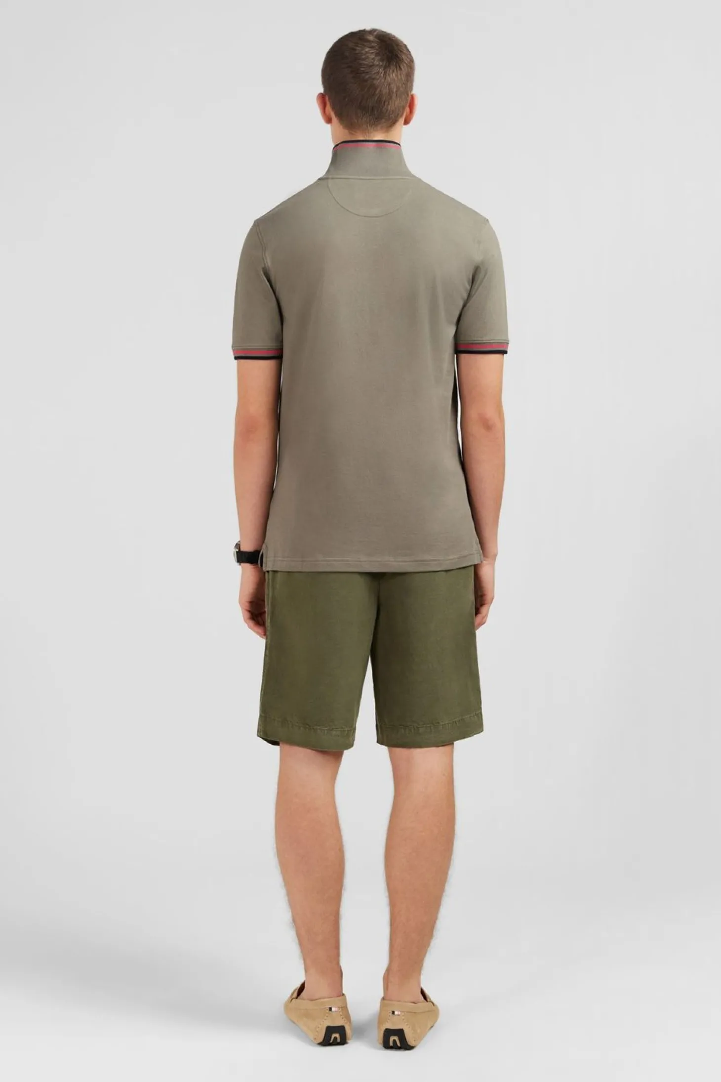 Polo Kaki En Coton Pima