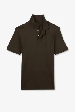 Polo Kaki Uni A Manches Courtes