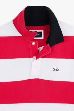 Polo Manches Courtes Cercle Rouge En Pique Coton