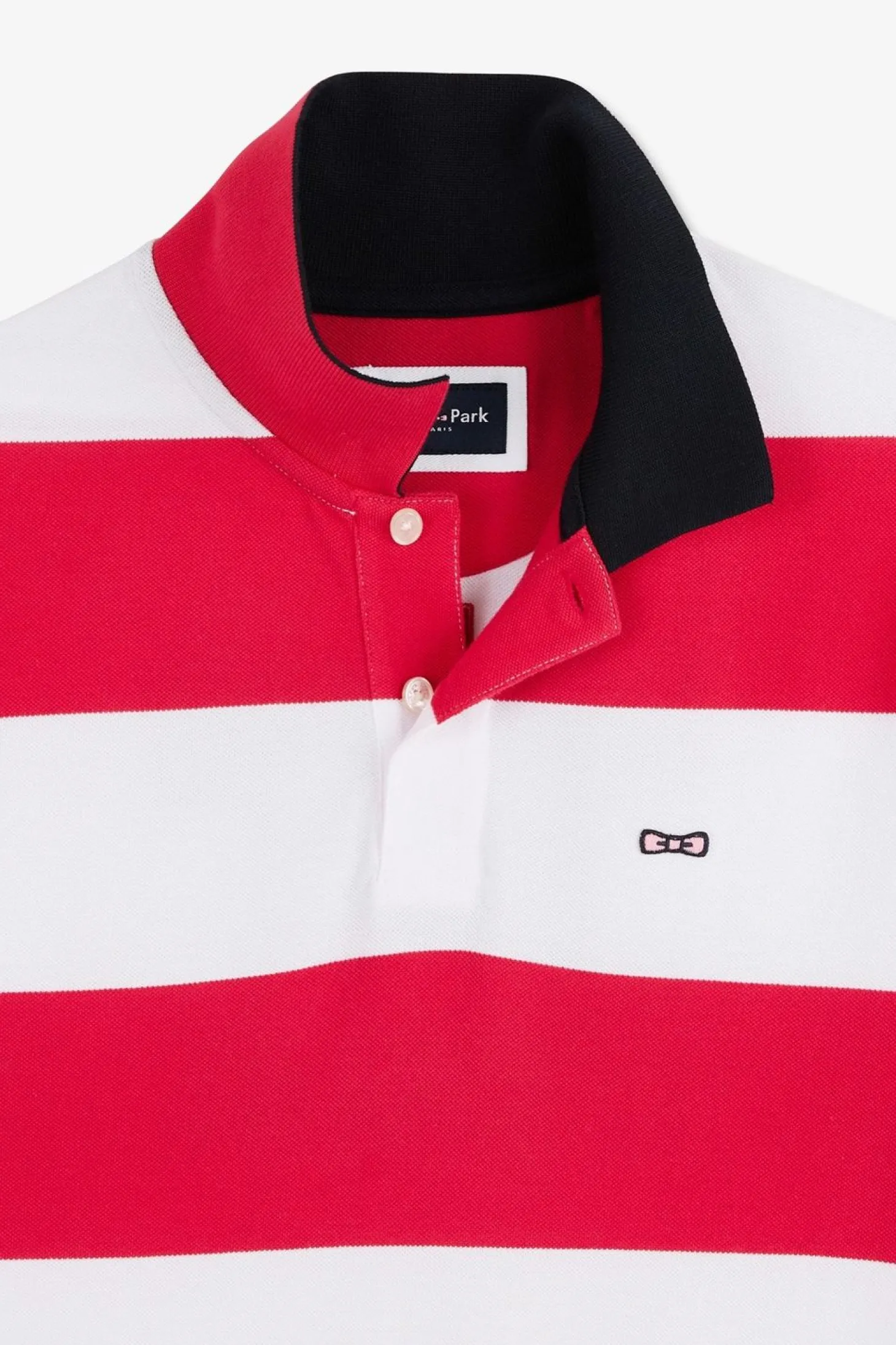 Polo Manches Courtes Cercle Rouge En Pique Coton
