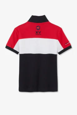 Polo Manches Courtes Tricolore Xv De France En Pique Coton
