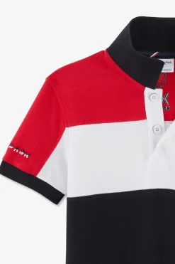 Polo Manches Courtes Tricolore Xv De France En Pique Coton