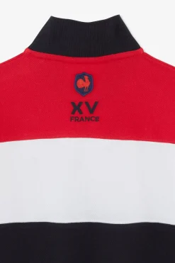 Polo Manches Courtes Tricolore Xv De France En Pique Coton