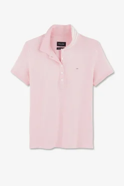 Polo Rose Manches Courtes En Coton Pima