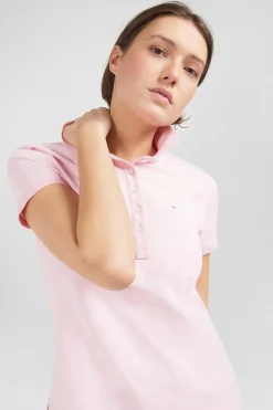Polo Rose Manches Courtes En Coton Pima
