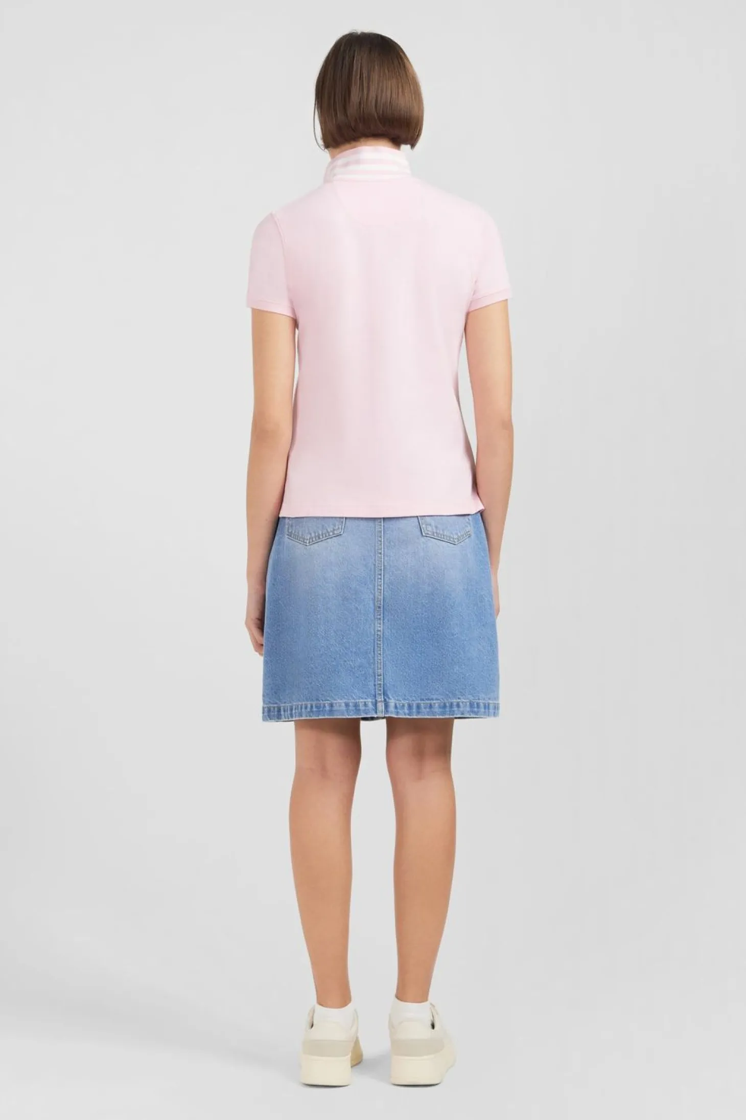 Polo Rose Manches Courtes En Coton Pima