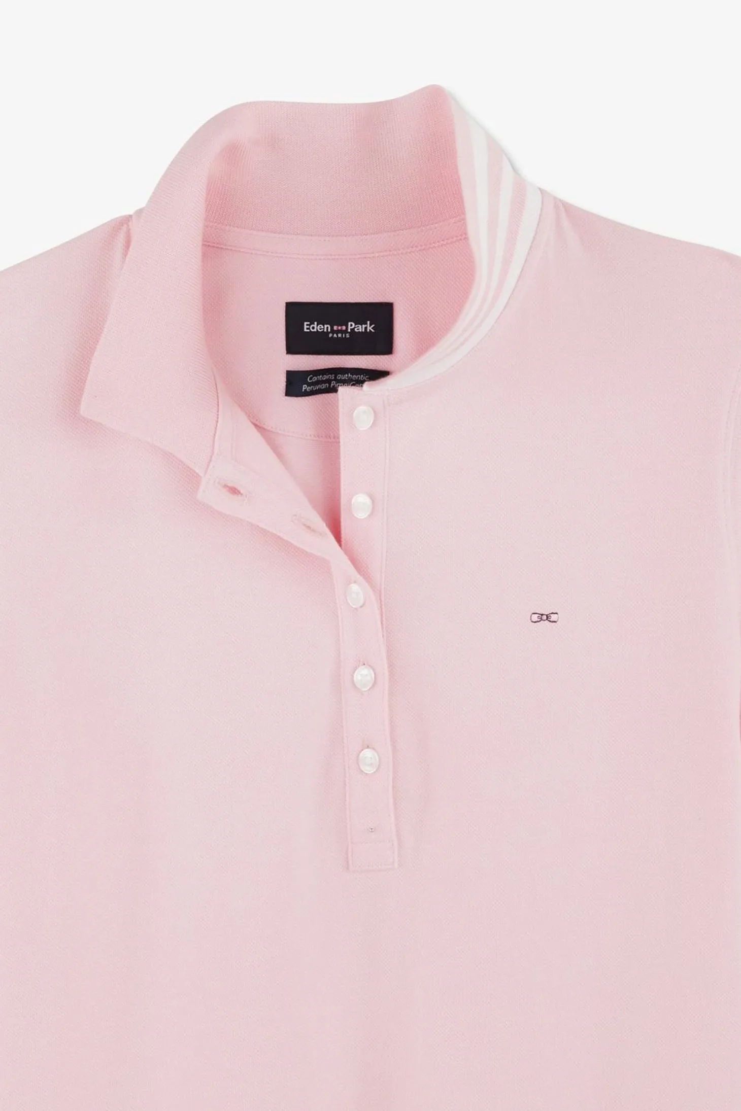 Polo Rose Manches Courtes En Coton Pima