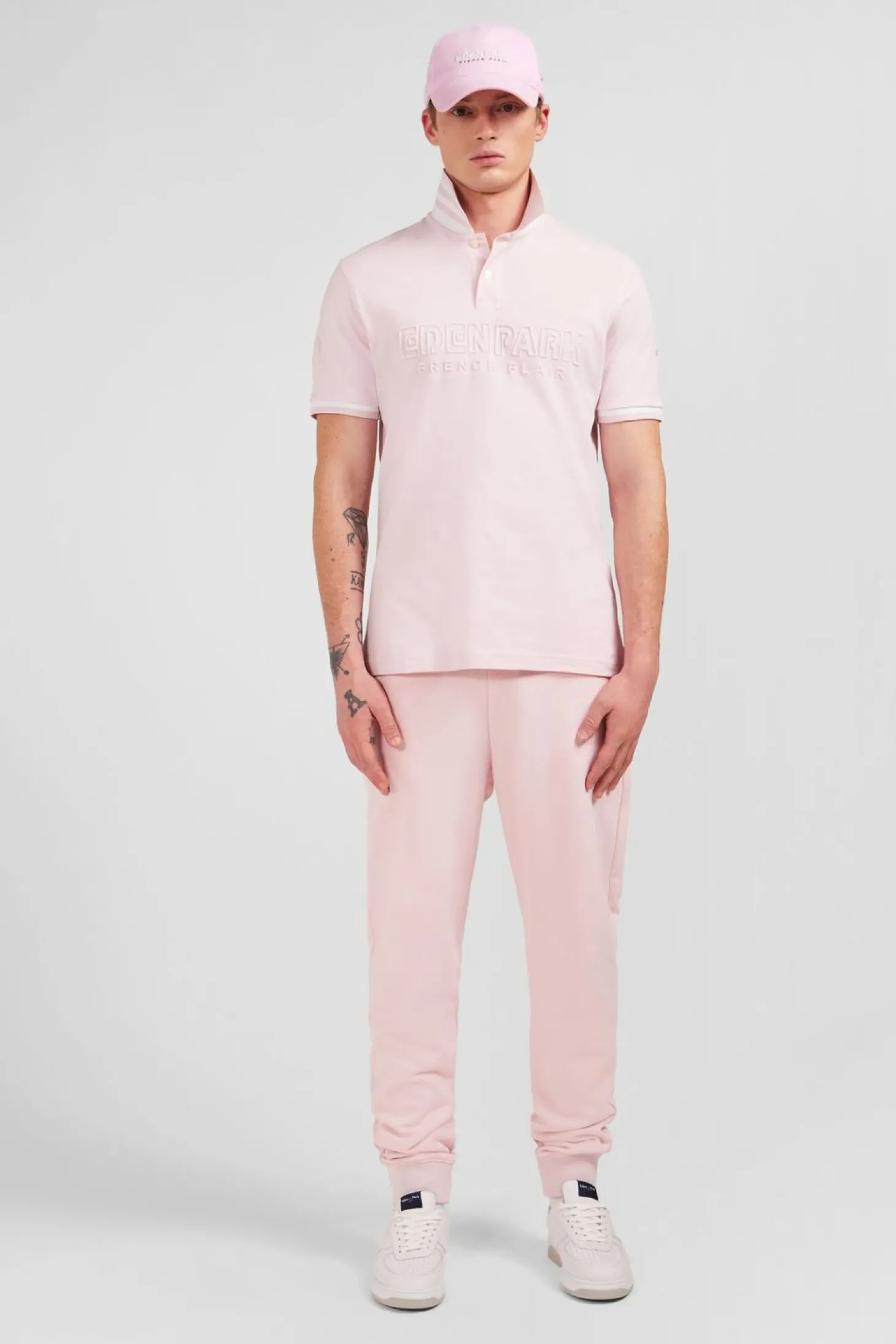 Polo Rose Manches Courtes Uni