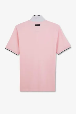 Polo Rose Manches Courtes Uni