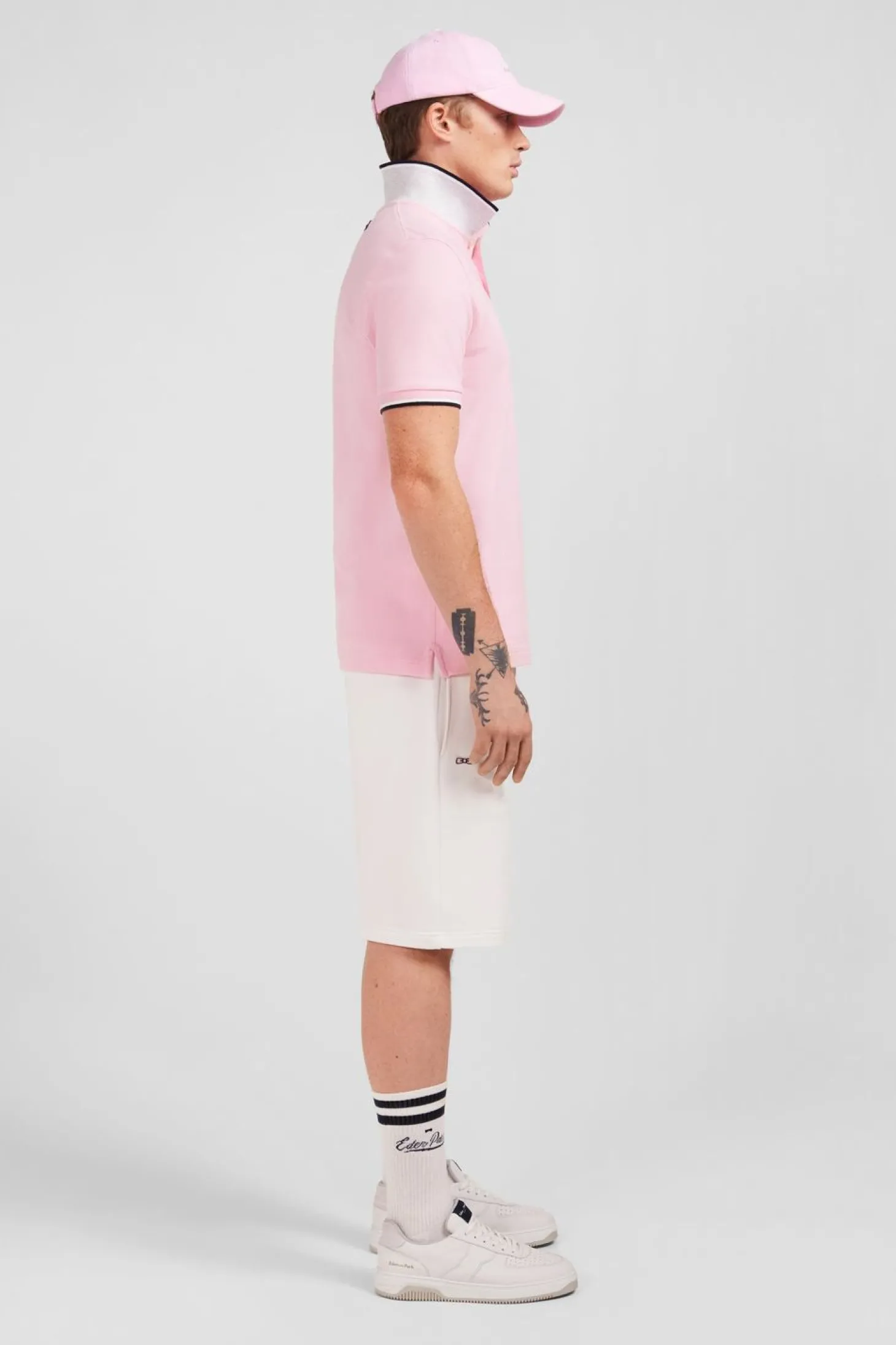 Polo Rose Manches Courtes Uni