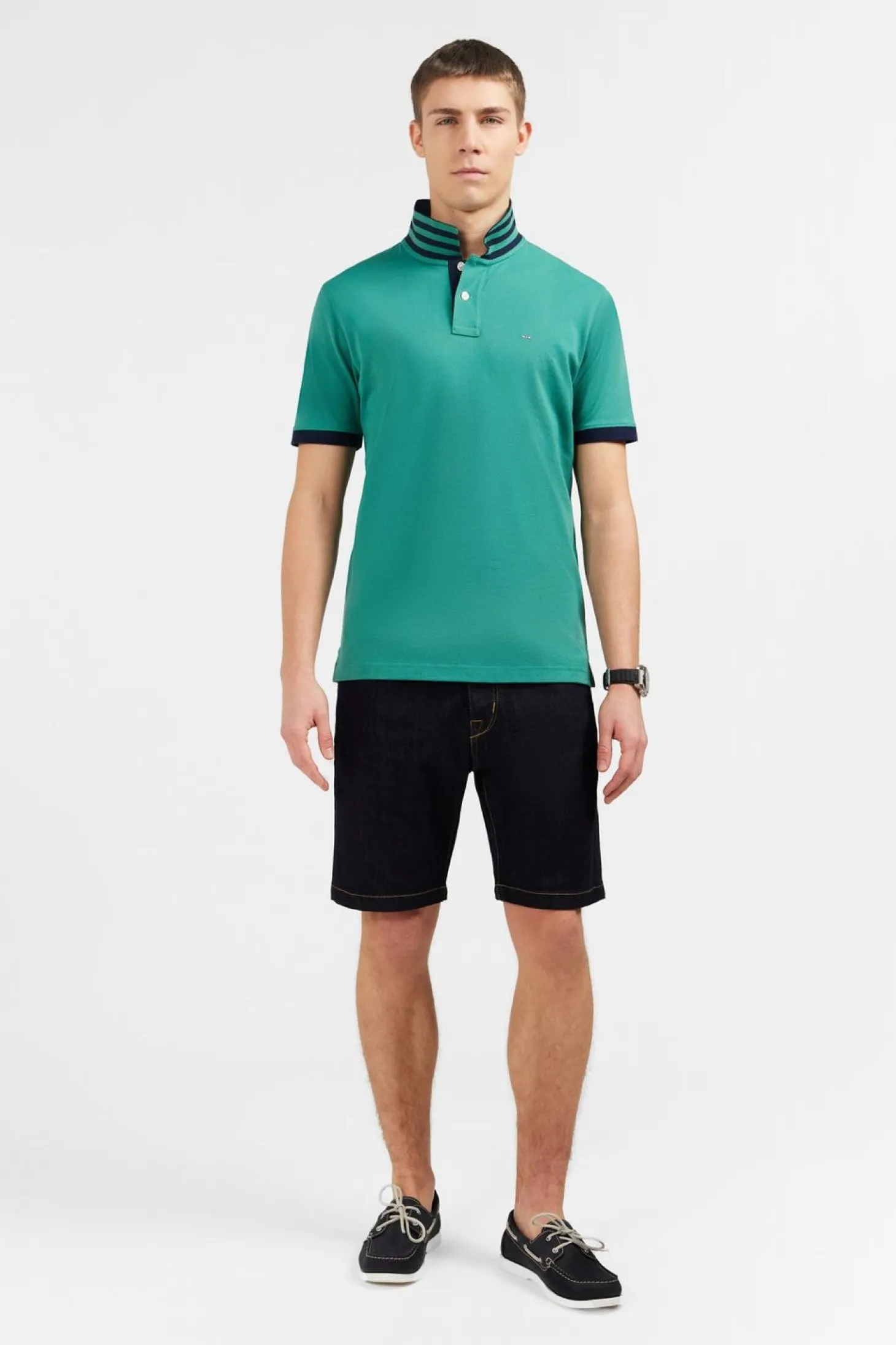 Polo Vert Manches Courtes