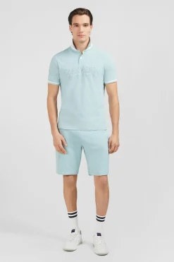 Polo Vert Manches Courtes Uni