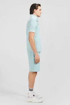 Polo Vert Manches Courtes Uni