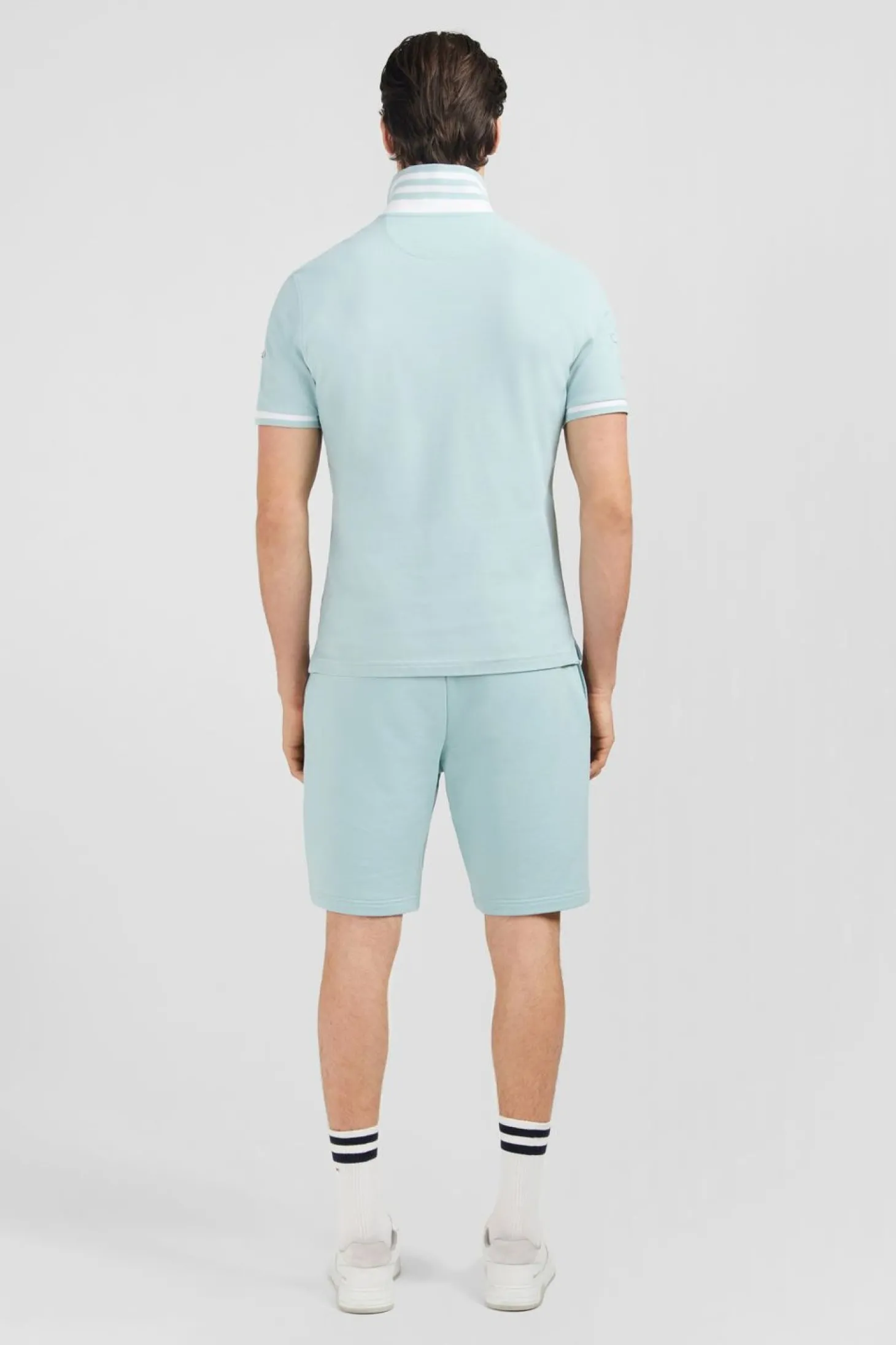 Polo Vert Manches Courtes Uni