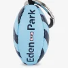 Porte-Cles Ballon De Rugby Bleu Cercle Et Serigraphie