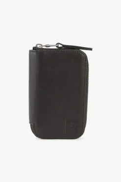 Portefeuille Noir En Cuir