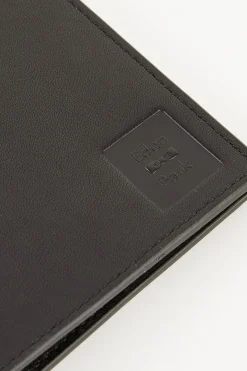 Portefeuille Passeport En Cuir Noir