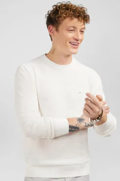 Pull Blanc En Lin Melange