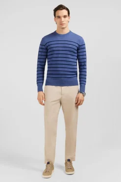 Pull Bleu A Rayures