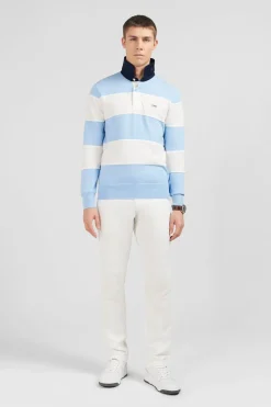 Pull Bleu A Rayures Jeu De Maille