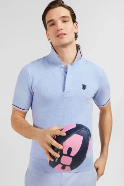 Pull Bleu Clair A Manches Courtes