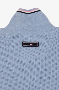 Pull Bleu Clair A Manches Courtes