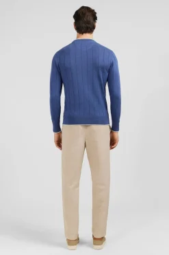 Pull Bleu Maille Fantaisie