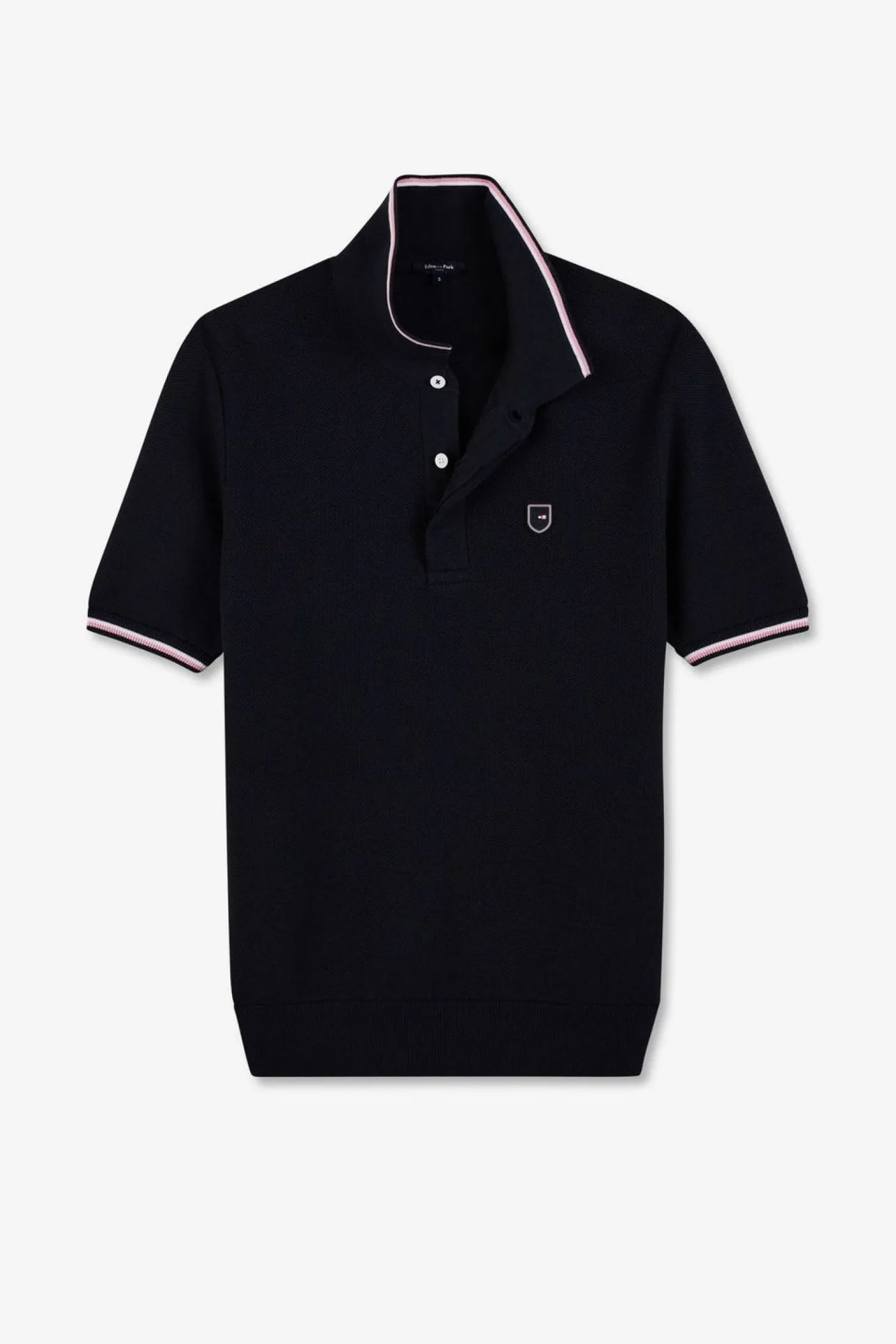 Pull Bleu Marine A Manches Courtes