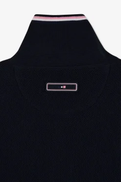 Pull Bleu Marine A Manches Courtes