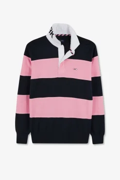 Pull Bleu Marine A Rayures Jeu De Maille