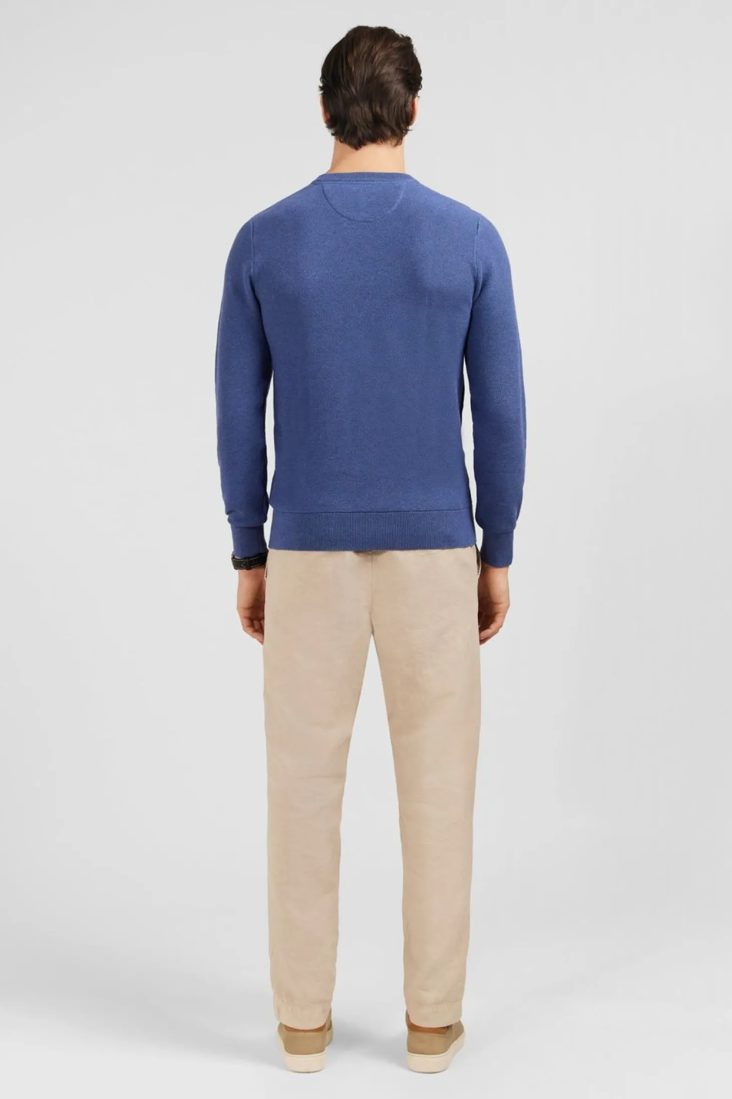 Pull Bleu Marine En Maille Fantaisie