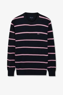 Pull Bleu Marine Raye